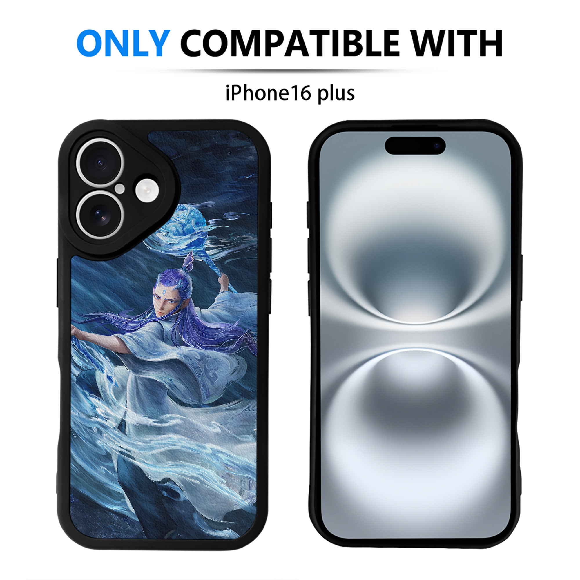 （画像用） Ne Zha 2 ナタ 魔童の大暴れ 【iPhone 16シリーズ対応】シリコンスマホケース（レザー調） 材質：シリコン